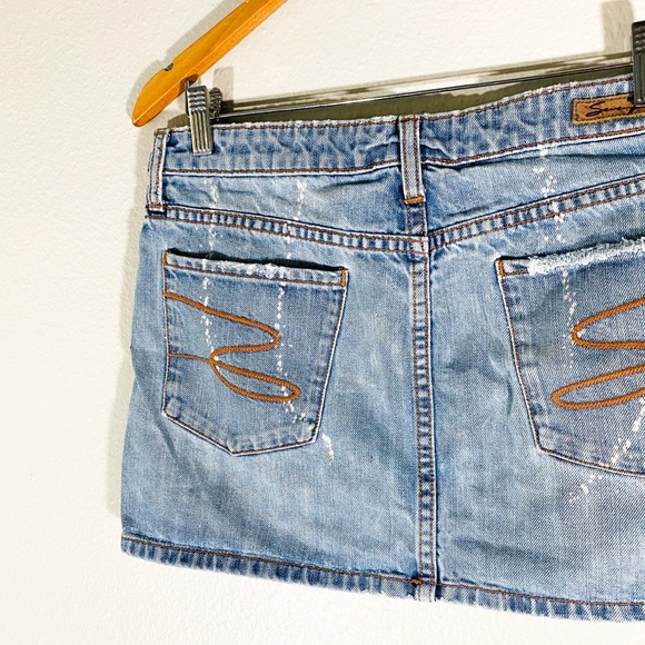 Seven for all mankind paint splattered denim skirt - Picture 7 of 7